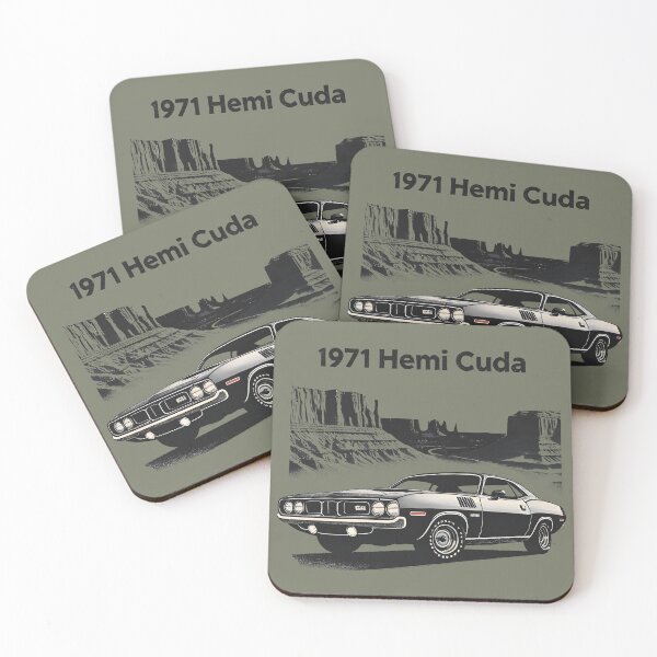 Item preview, 1971 Hemi Cuda Barracuda Muscle Car designed and sold by CreepyCornerArt.