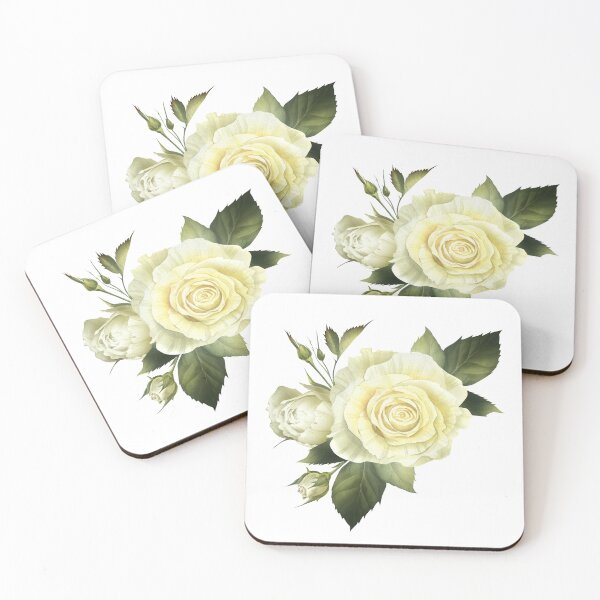Item preview, White roses watercolor illustration. Wedding bouquet. Floral funeral designed and sold by XDenisova.