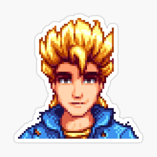 Aperçu de l'œuvre pixel art stardew valley sam créée et vendue par ArtPixelDesign.