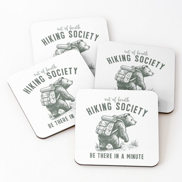 Item preview, Out Of Breath Hiking Society Funny Bear Outdoors Vintage designed and sold by Wisppiaa.