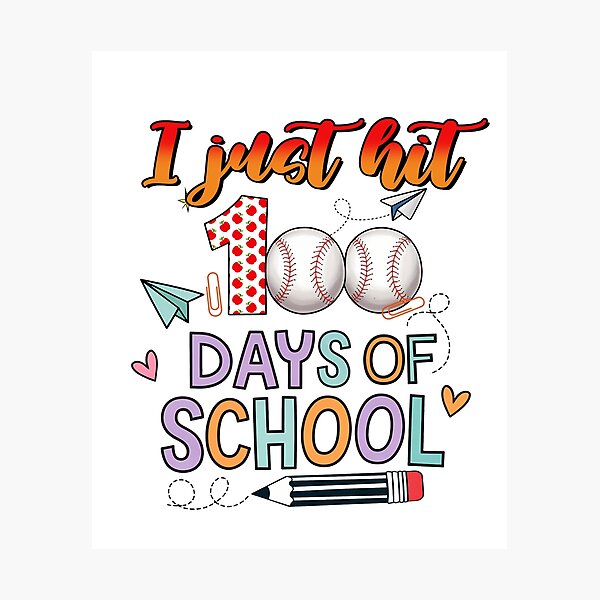 Item preview, I Just Hit 100 Days of School designed and sold by TheWizArt.