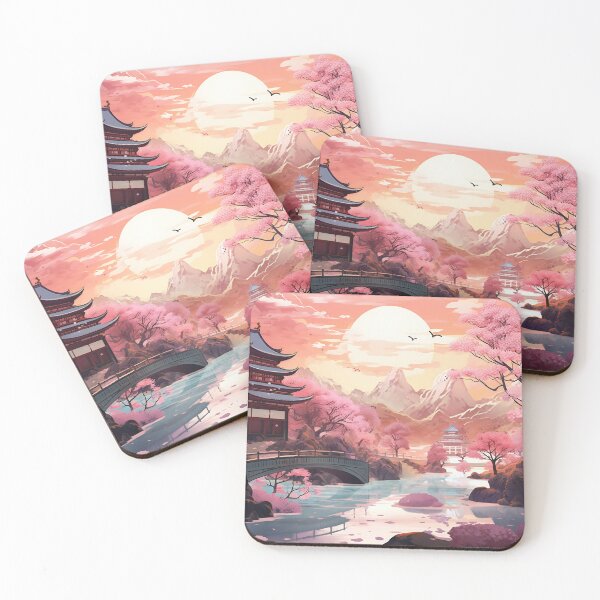Item preview, River with bridge and pagoda designed and sold by anytka.