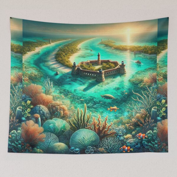 Item preview, Sunlit Sanctuary: Tropical Beauty of Dry Tortugas designed and sold by Meta2Physical.