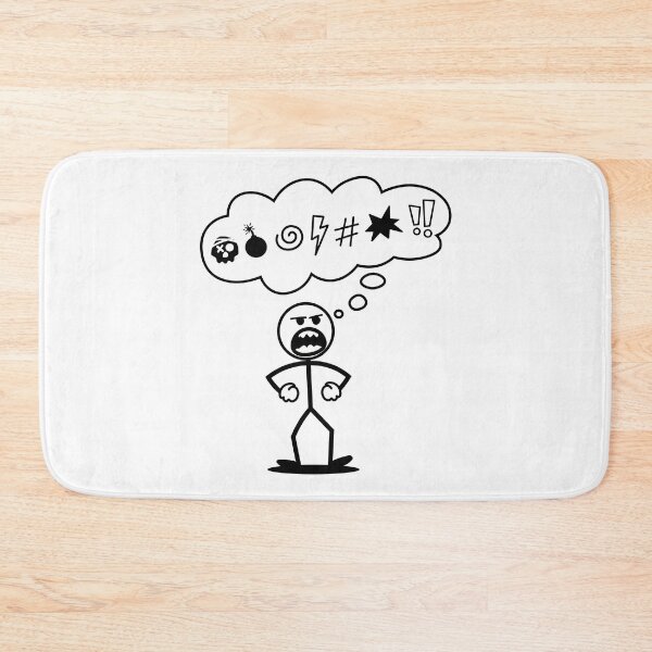 Item preview, Stick man swearing a lot. Symbols of censored words. designed and sold by AFernandesDSG.