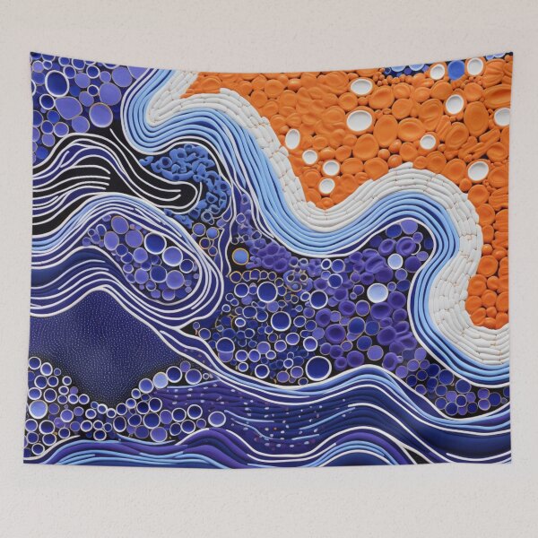 Item preview, Aboriginal Inspired Dot Art - Sea ​​Tide designed and sold by GrinGalore.