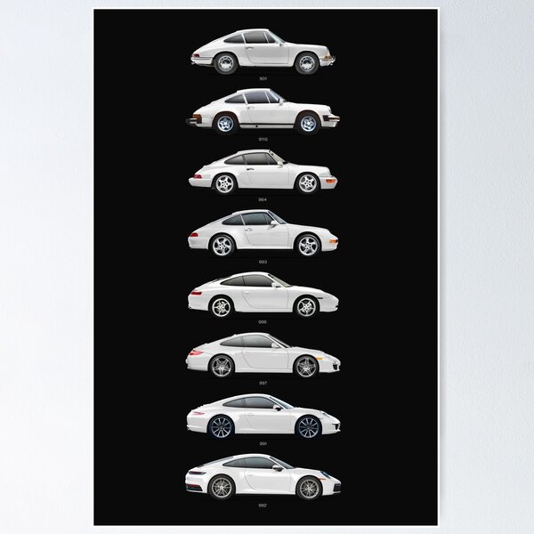Porsche 911 Carrera Evolution Poster, Carrera 992 Poster Poster