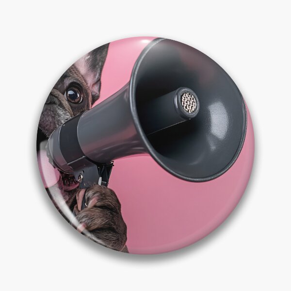 Item preview, French bulldog with megaphone designed and sold by anytka.