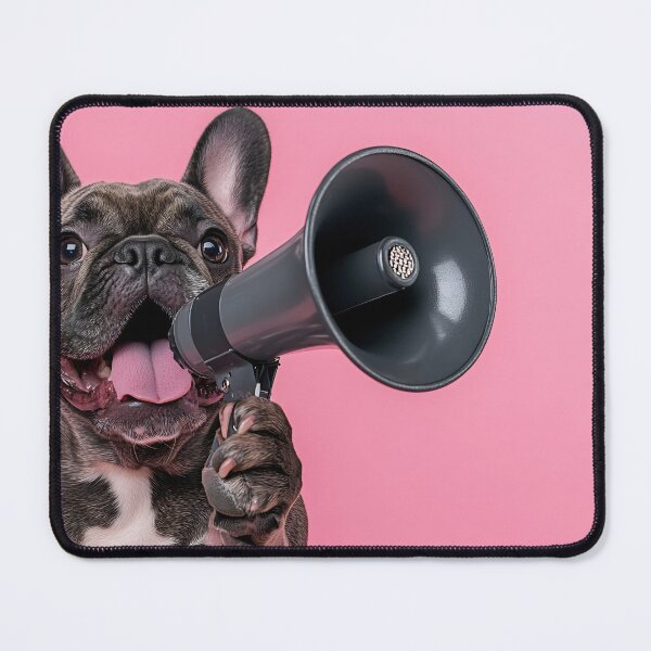 Item preview, French bulldog with megaphone designed and sold by anytka.