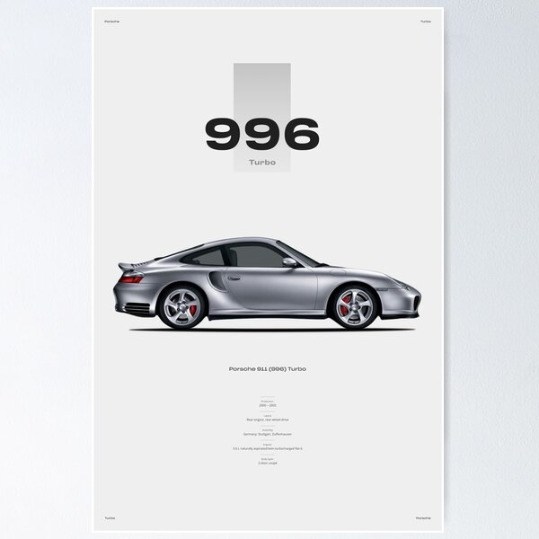 Porsche 996 Turbo 911 Carrera Evolution Poster, Carrera 992 Poster Poster