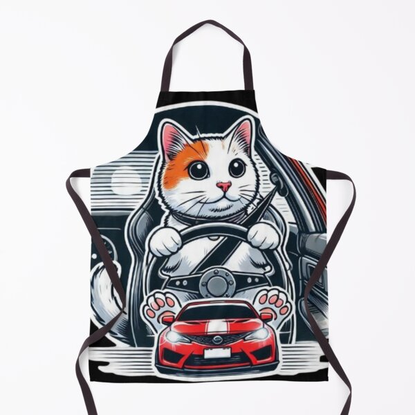 Item preview, cat driving car designed and sold by Shubatdesigns.