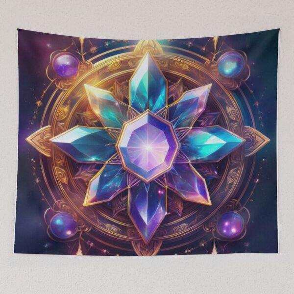 Item preview, Crystal Mandala – Radiant Gemstone Design designed and sold by RaiyaTees.