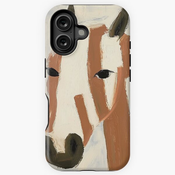Aperçu de l'œuvre Cheval Abstrait Art primitif tons sourds peinture terreuse créée et vendue par SUNED.