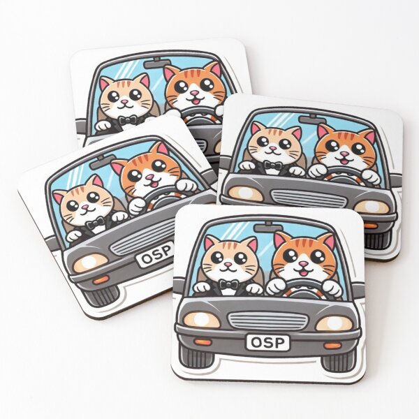 Item preview, funny cats driving. designed and sold by Shubatdesigns.