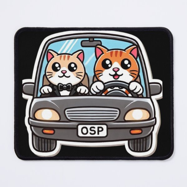 Item preview, funny cats driving. designed and sold by Shubatdesigns.