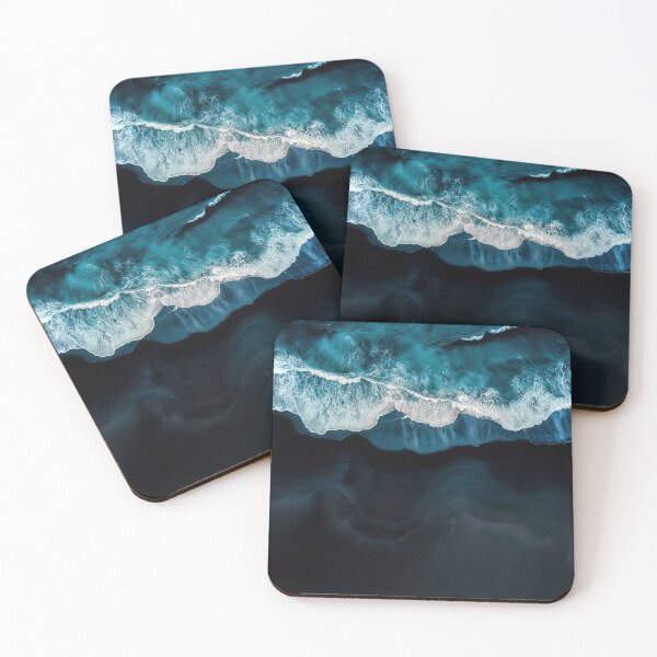 Item preview, Waves on a Black Sand Beach in Iceland - Landscape Photography designed and sold by regnumsaturni.