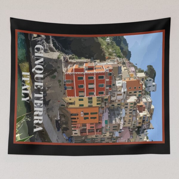 Item preview, Cinque Terre Italy Travel Retro designed and sold by TomFrontierArt.