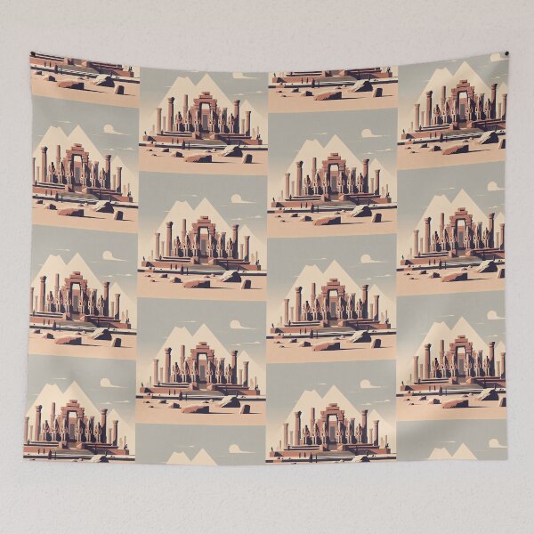 Item preview, Karnak Temple Minimalism Art Style designed and sold by artofuniverse.