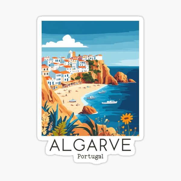 Artikel-Vorschau von Eine Vintage-Illustration der Algarve - Portugal, designt und verkauft von GoodOldVintage.