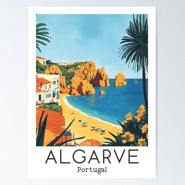 Artikel-Vorschau von Eine Vintage-Illustration der Algarve - Portugal, designt und verkauft von GoodOldVintage.