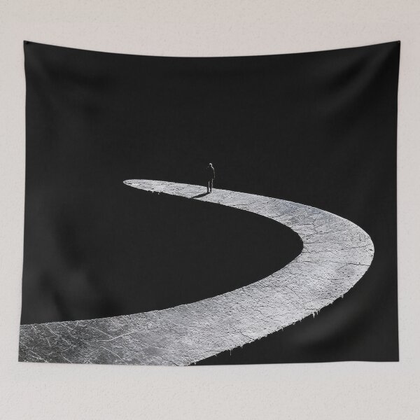 Item preview, Solitary Journey on Curved Path - Minimalist Photography designed and sold by regnumsaturni.