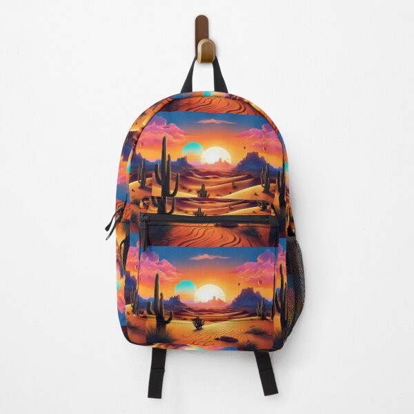 Item preview, Twin Suns Desert Landscape – Celestial Cactus Horizon designed and sold by RaiyaTees.