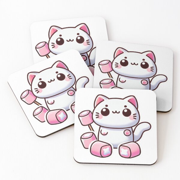 Item preview, marshmallow cat designed and sold by Shubatdesigns.