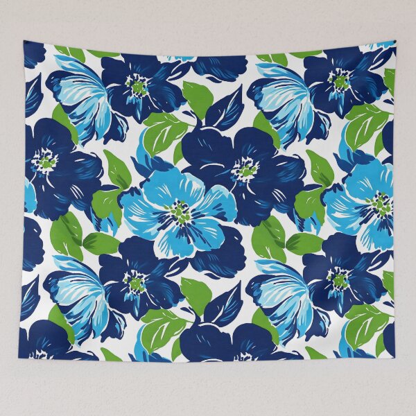 Item preview, Bold  Blue and Green Floral Pattern designed and sold by my-sanity.