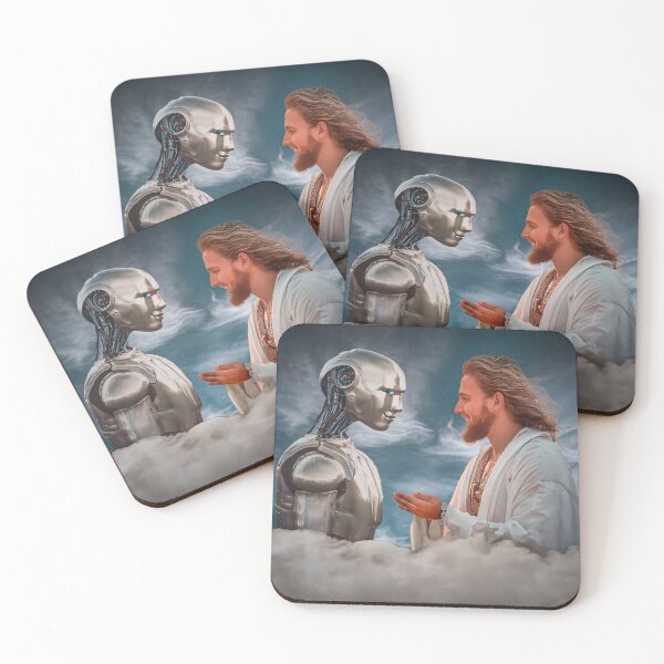 Item preview, Religion and artificial intelligence conceptual artwork (AI) designed and sold by DFLC Prints.