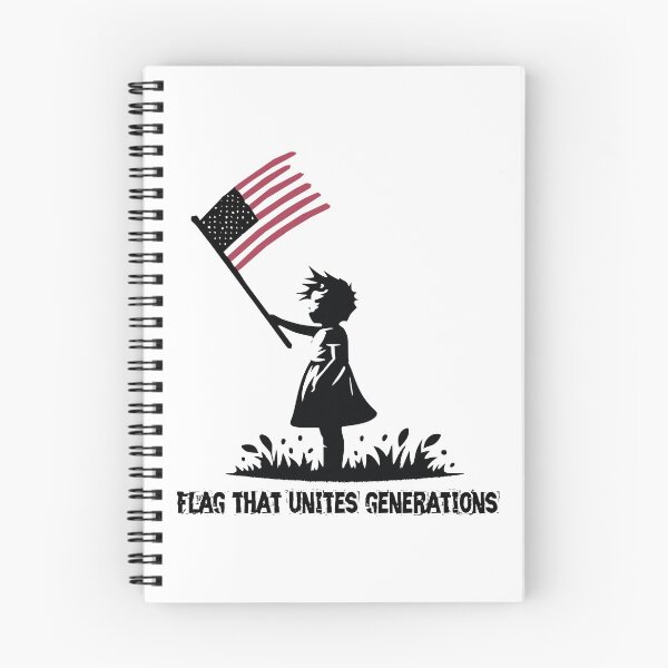 Item preview, Flag That Unites Generations - Patriotic Young Girl Holding USA Flag Graphic Street Art designed and sold by Kubala.