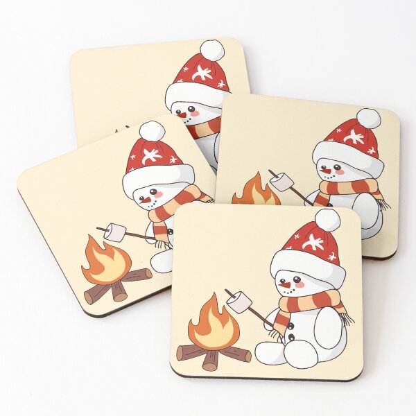 Item preview, Snowman roasting marshmallow designed and sold by Riley-art102.