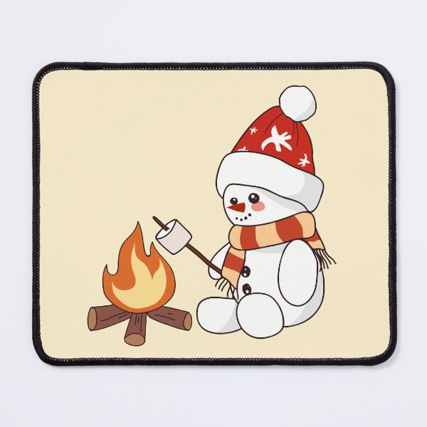 Item preview, Snowman roasting marshmallow designed and sold by Riley-art102.