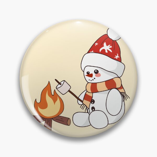 Item preview, Snowman roasting marshmallow designed and sold by Riley-art102.