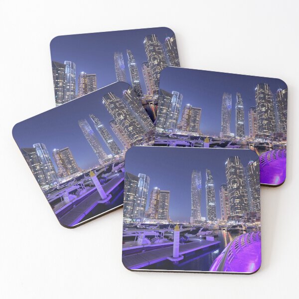 Item preview, Dubai Skyline at Marina Walk after sunset, UAE, modern art, wall art, print, personalised gifts, custom printed gifts designed and sold by CameraDesign.