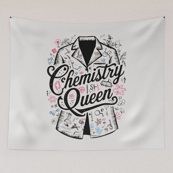 Item preview, Chemistry Queen: A Colorful Symphony of Molecules and Dreams designed and sold by SplashTastic.