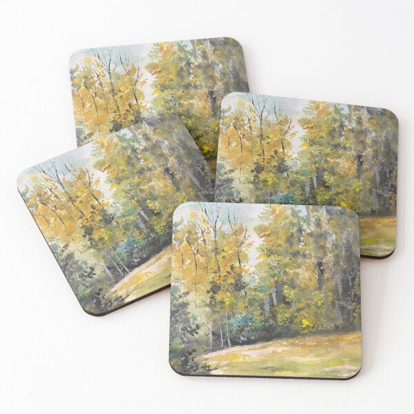 Item preview, Beverly's Back Yard - Gouache Landscape Painting designed and sold by TheArtCave.