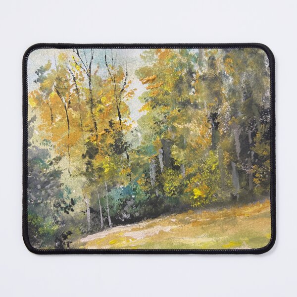 Item preview, Beverly's Back Yard - Gouache Landscape Painting designed and sold by TheArtCave.
