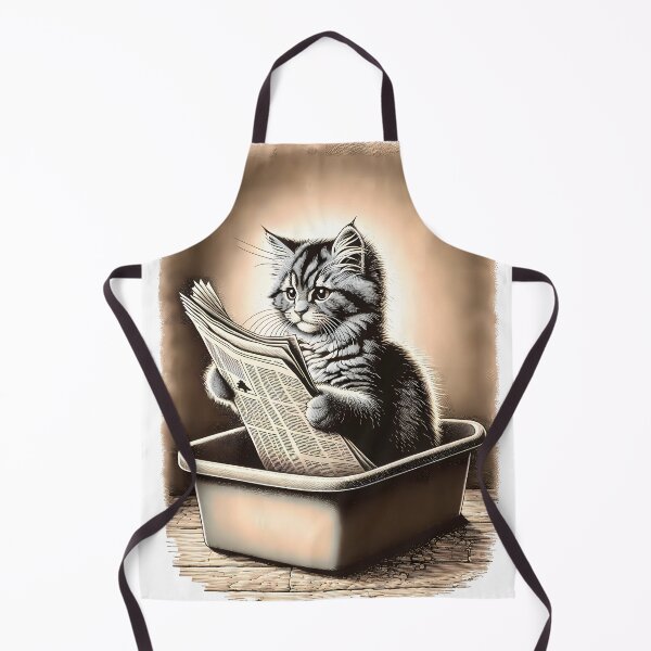 Item preview, Cat Reading Newspaper designed and sold by M-Y-A-R-T-.