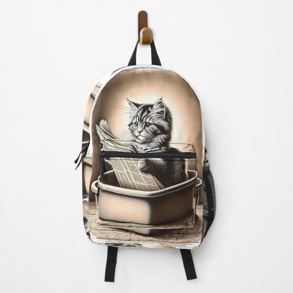 Item preview, Cat Reading Newspaper designed and sold by M-Y-A-R-T-.