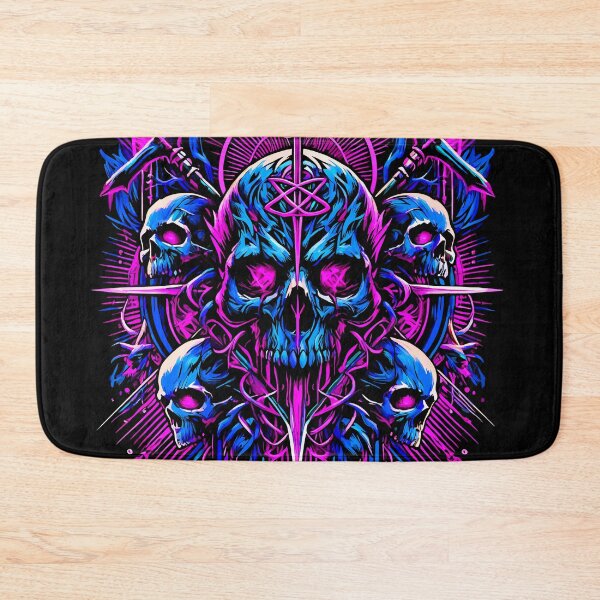 Item preview, Neon Deathcore Skulls designed and sold by OrganicLights.