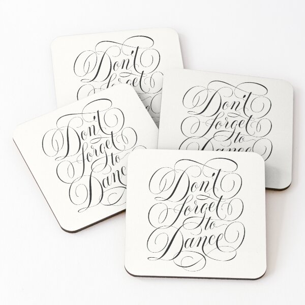 Item preview, Don't forget to dance. Fun motivational quote. Be happy. Enjoy life. Hand lettering. Calligraphic style. designed and sold by Sandra Brezina.