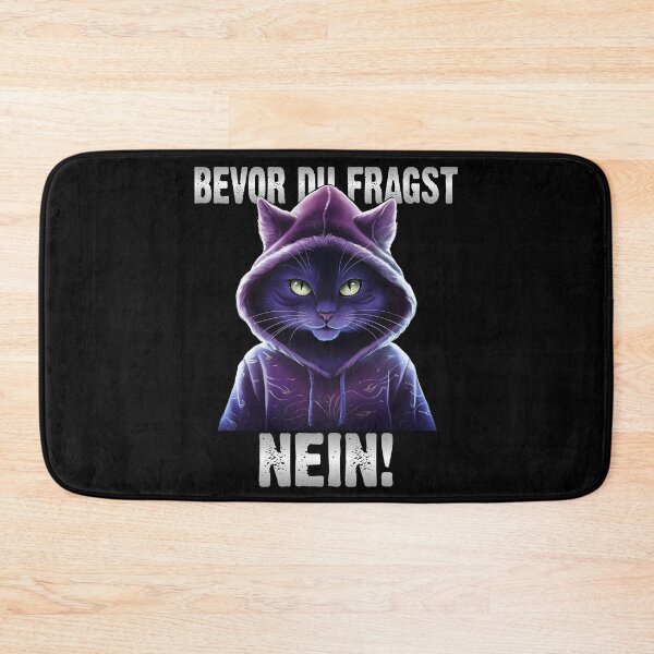 Item preview, Bevor Du Fragst Nein - Wütender cooler Katze  - lustiges Zitat  designed and sold by Smix Pixels.
