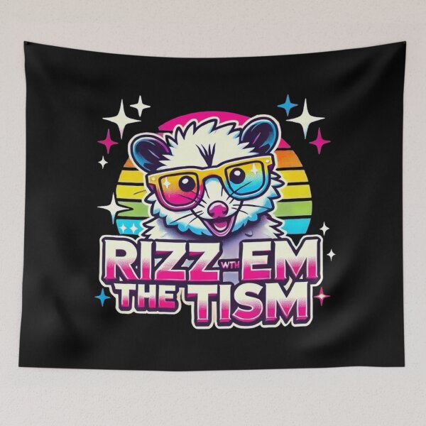Item preview, Autism Funny Rizz Em With The Tism Meme Autistic Racoon designed and sold by SztylishDesigns.