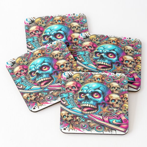 Item preview, Neon Skeletons and Sneakers Mashup designed and sold by Imaginarium of Chaos falcon88 .