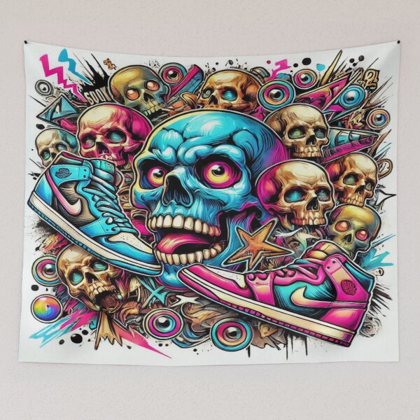 Item preview, Neon Skeletons and Sneakers Mashup designed and sold by Imaginarium of Chaos falcon88 .