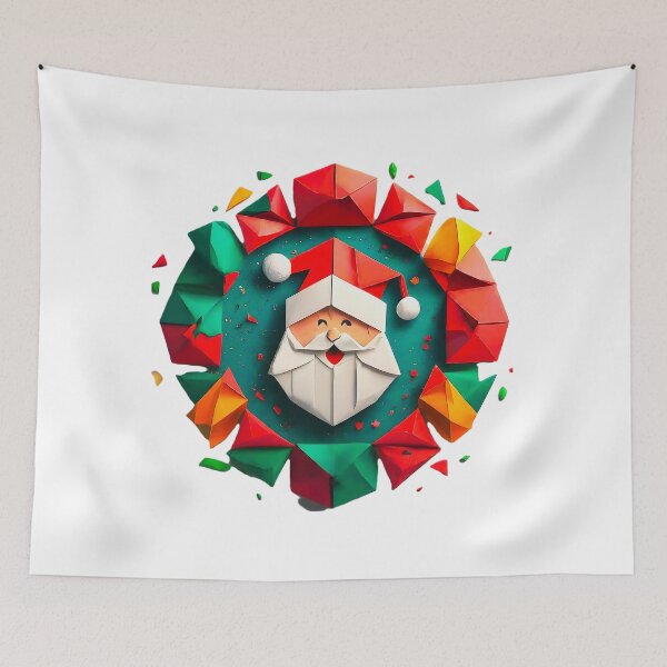 Item preview, Cute Christmas Origami Santa Claus , Holiday Origami , Christmas Origami T, Fun Festive , Xmas Santa designed and sold by Indyadizine.