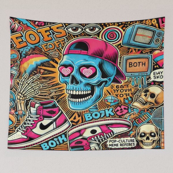Item preview, Pop Culture Skeleton Graffiti designed and sold by Imaginarium of Chaos falcon88 .