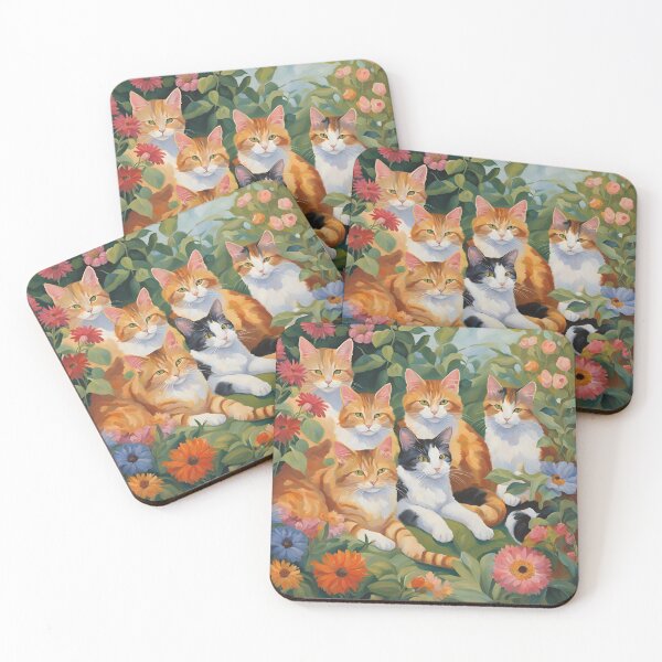 Item preview, Kittens and Flowers Sweet Colors Cute Print designed and sold by stxaris.