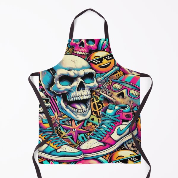 Item preview, Vibrant Skull Sneakers Graffiti designed and sold by Imaginarium of Chaos falcon88 .
