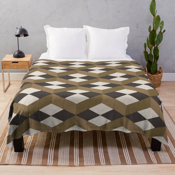 Item preview, Neutral Diamond Checkerboard Tile Pattern designed and sold by darkskydelights.