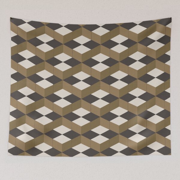 Item preview, Neutral Diamond Checkerboard Tile Pattern designed and sold by darkskydelights.